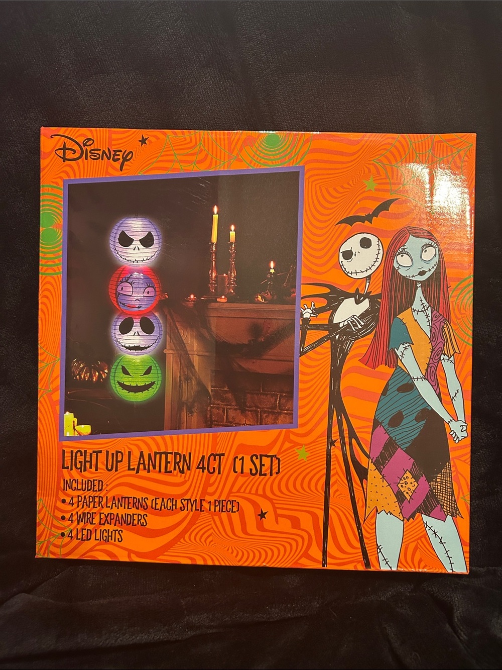 New DISNEY Nightmare Before Christmas Halloween Paper lantern Lights Light Up